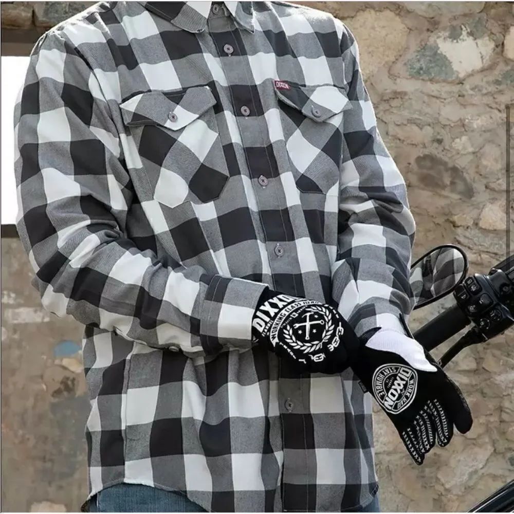 Dixxon Gray Plaid Pinnacle Flannel Button Down Shirt